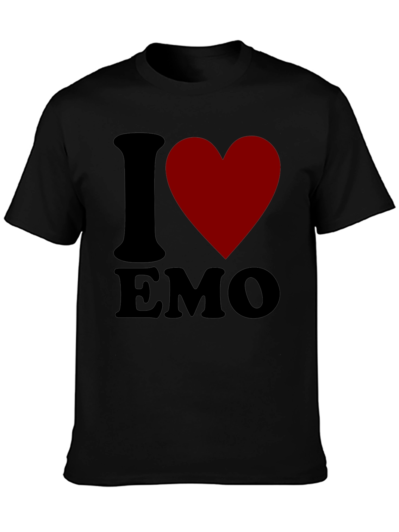 I Heart Emo T-Shirt - Black Cotton Blend