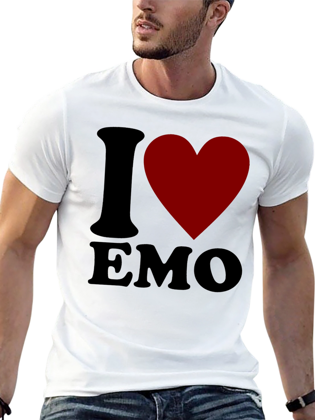 I Heart Emo T-Shirt - Black Cotton Blend