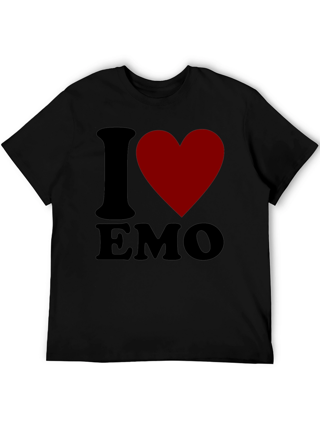 I Heart Emo T-Shirt - Black Cotton Blend