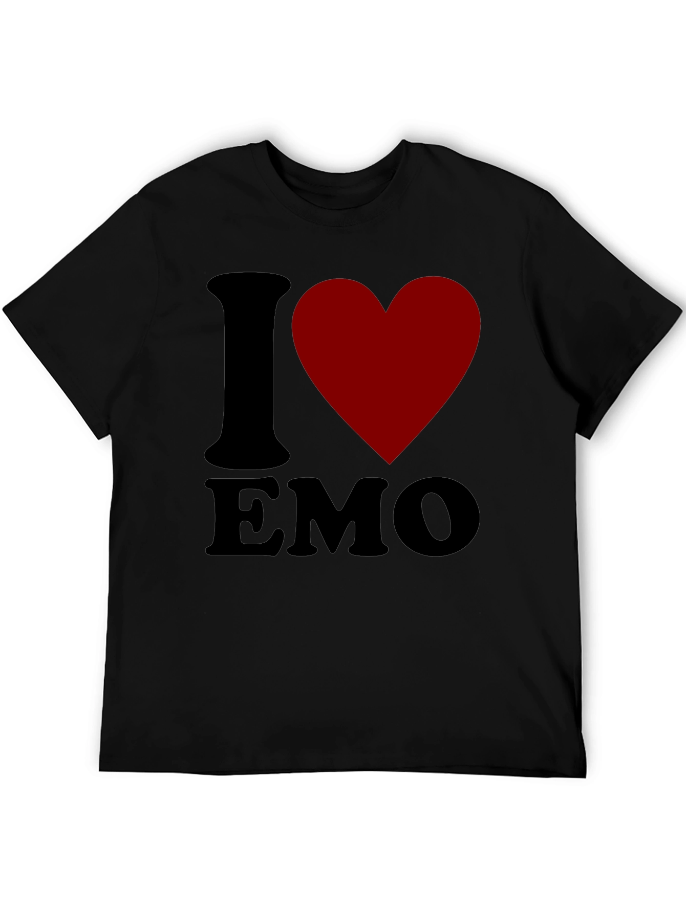 I Heart Emo T-Shirt - Black Cotton Blend
