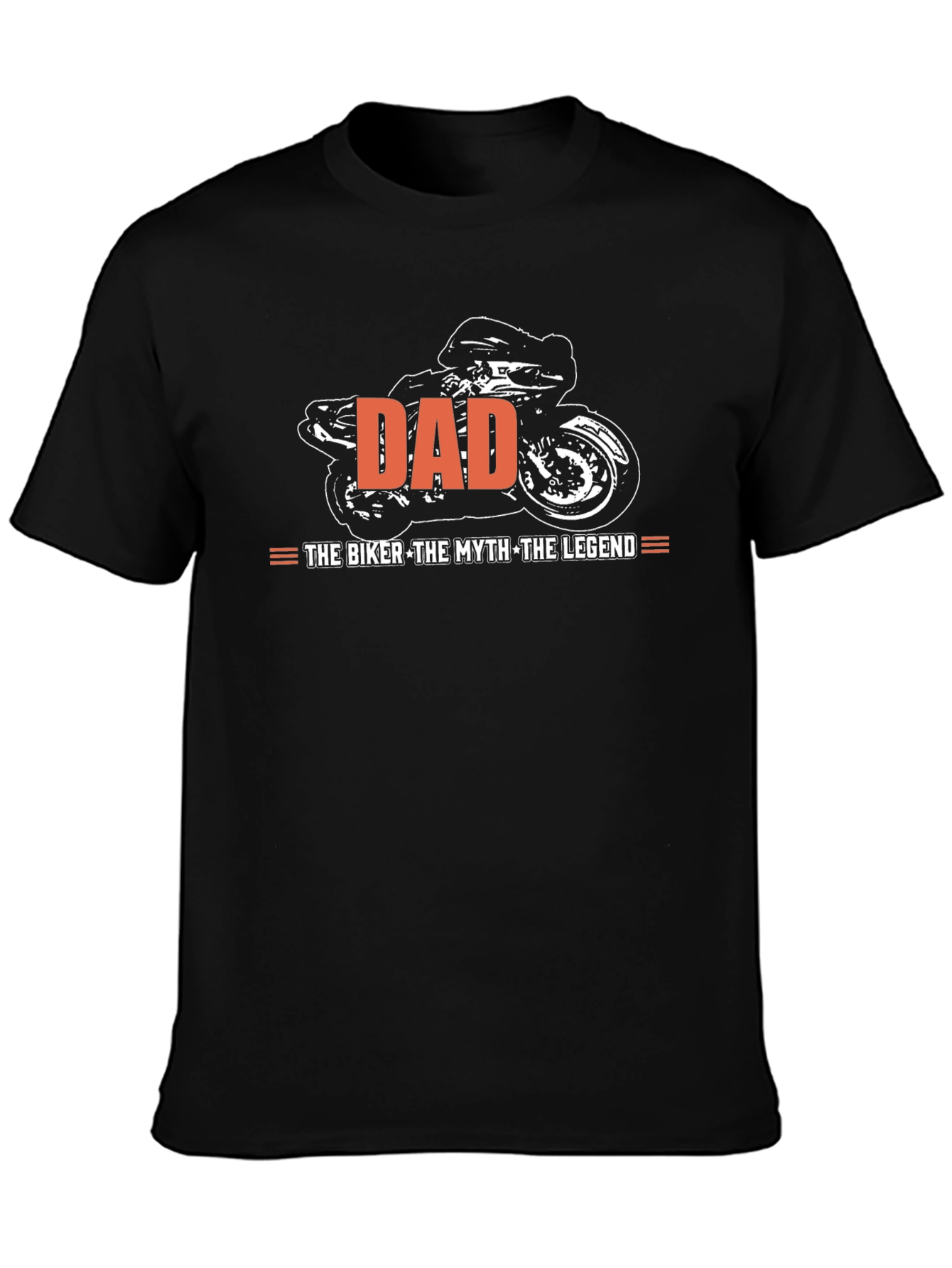 Dad Biker Legend Graphic Tee - Black