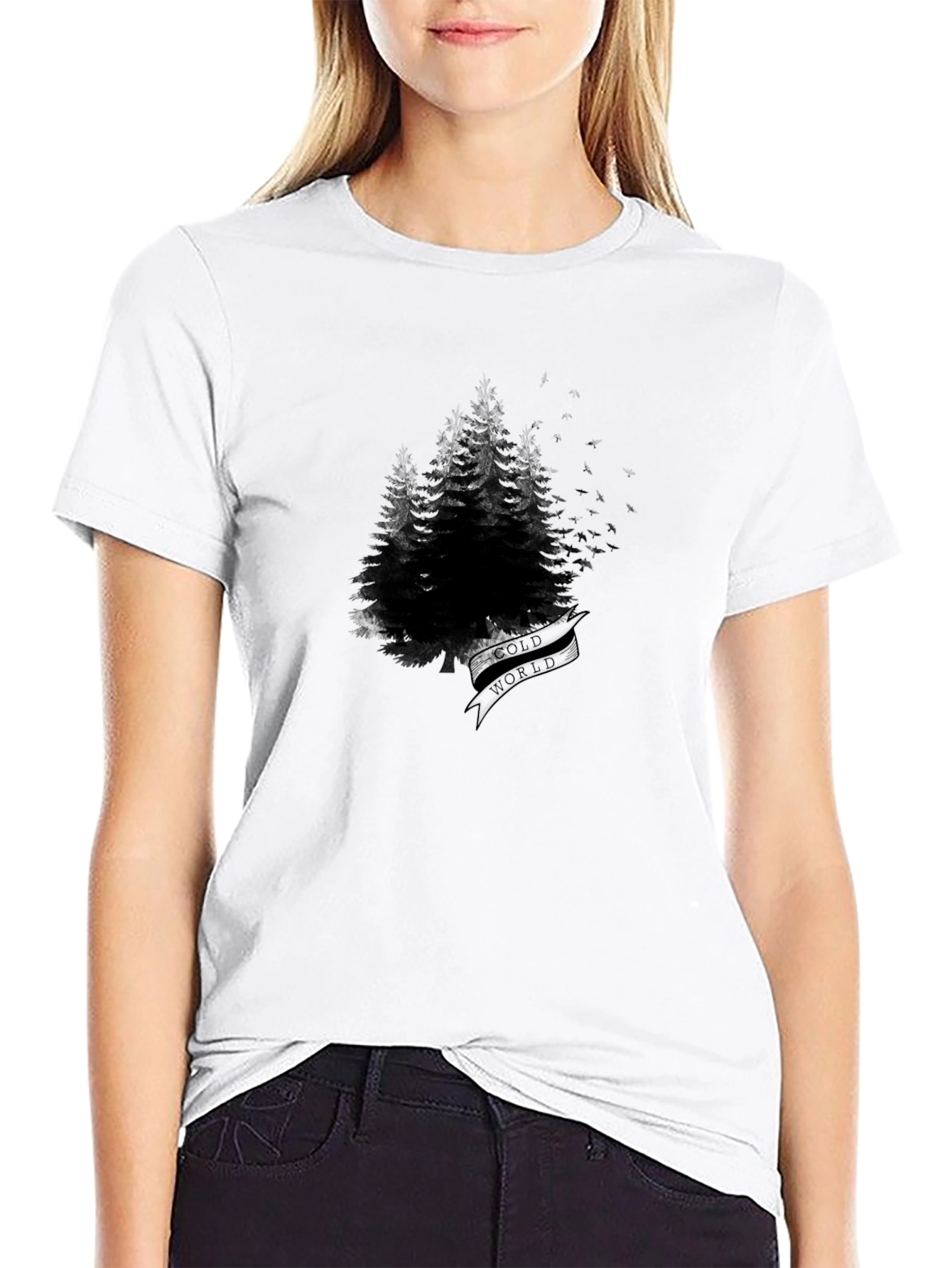 Mens Black Forest Graphic Tee - Old World Design