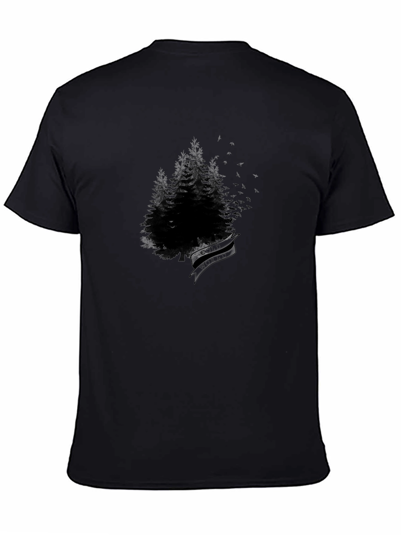 Mens Black Forest Graphic Tee - Old World Design