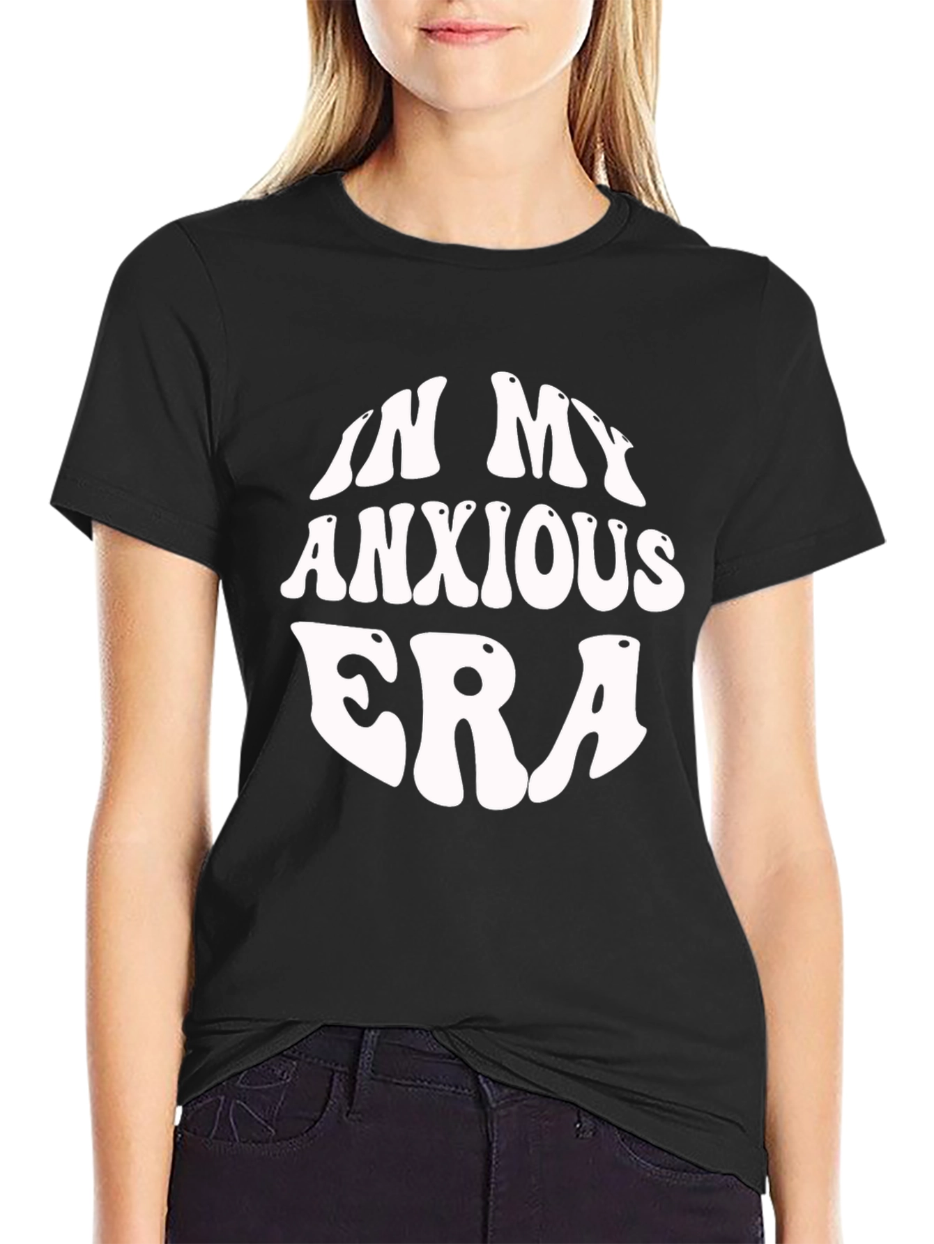In My Anxious Era Black Graphic T-Shirt