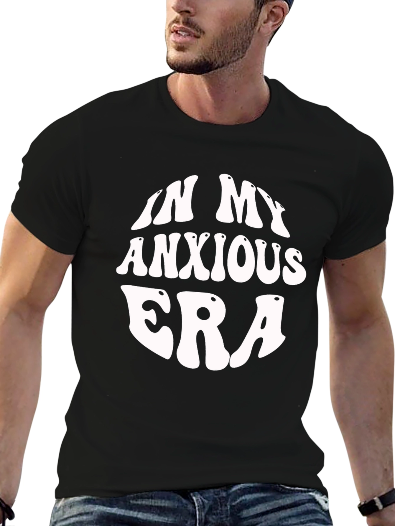 In My Anxious Era Black Graphic T-Shirt