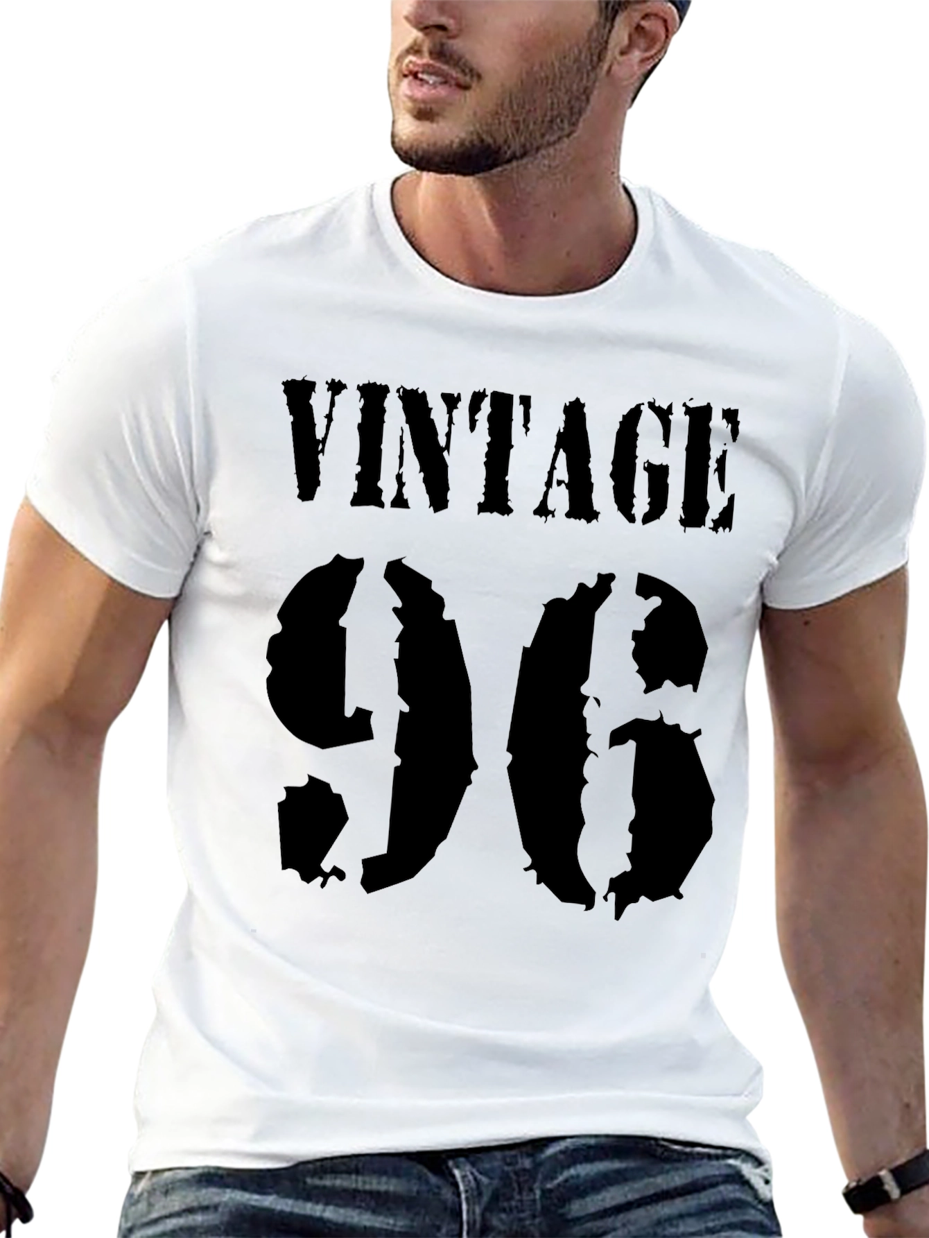 Vintage 96 Graphic Tee - Black Cotton Blend