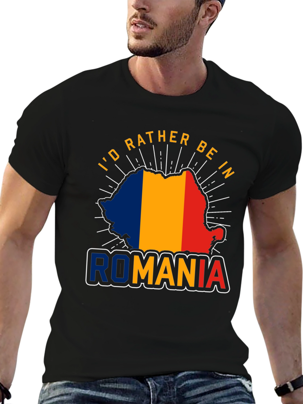 Romania Pride T-Shirt - Id Rather Be In Romania