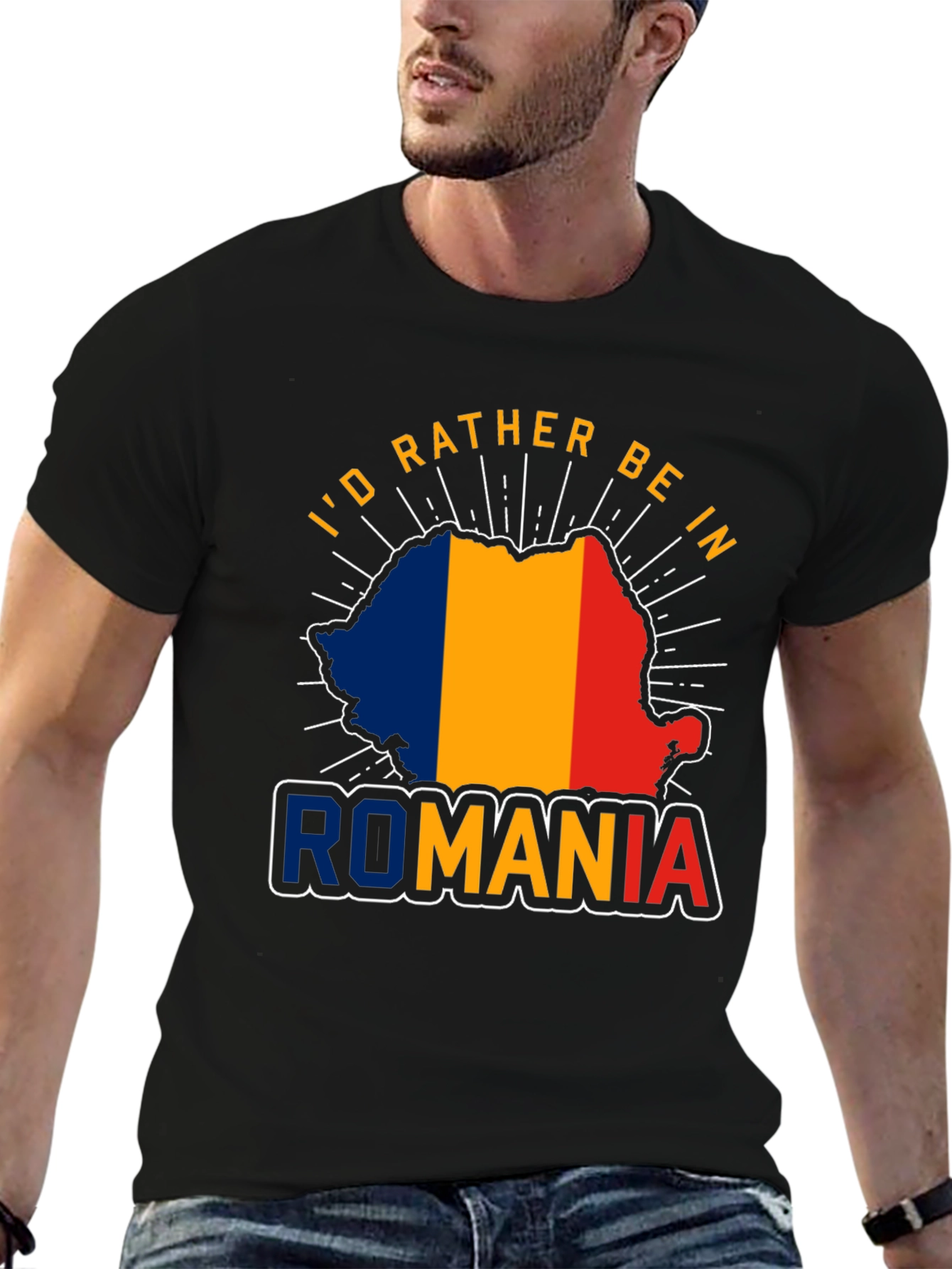 Romania Pride T-Shirt - Id Rather Be In Romania