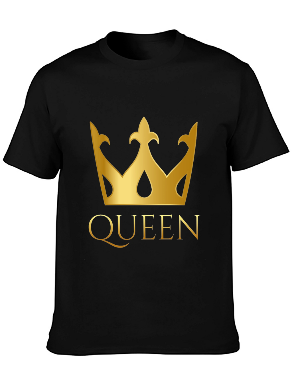 Queen Crown Graphic T-Shirt - Black
