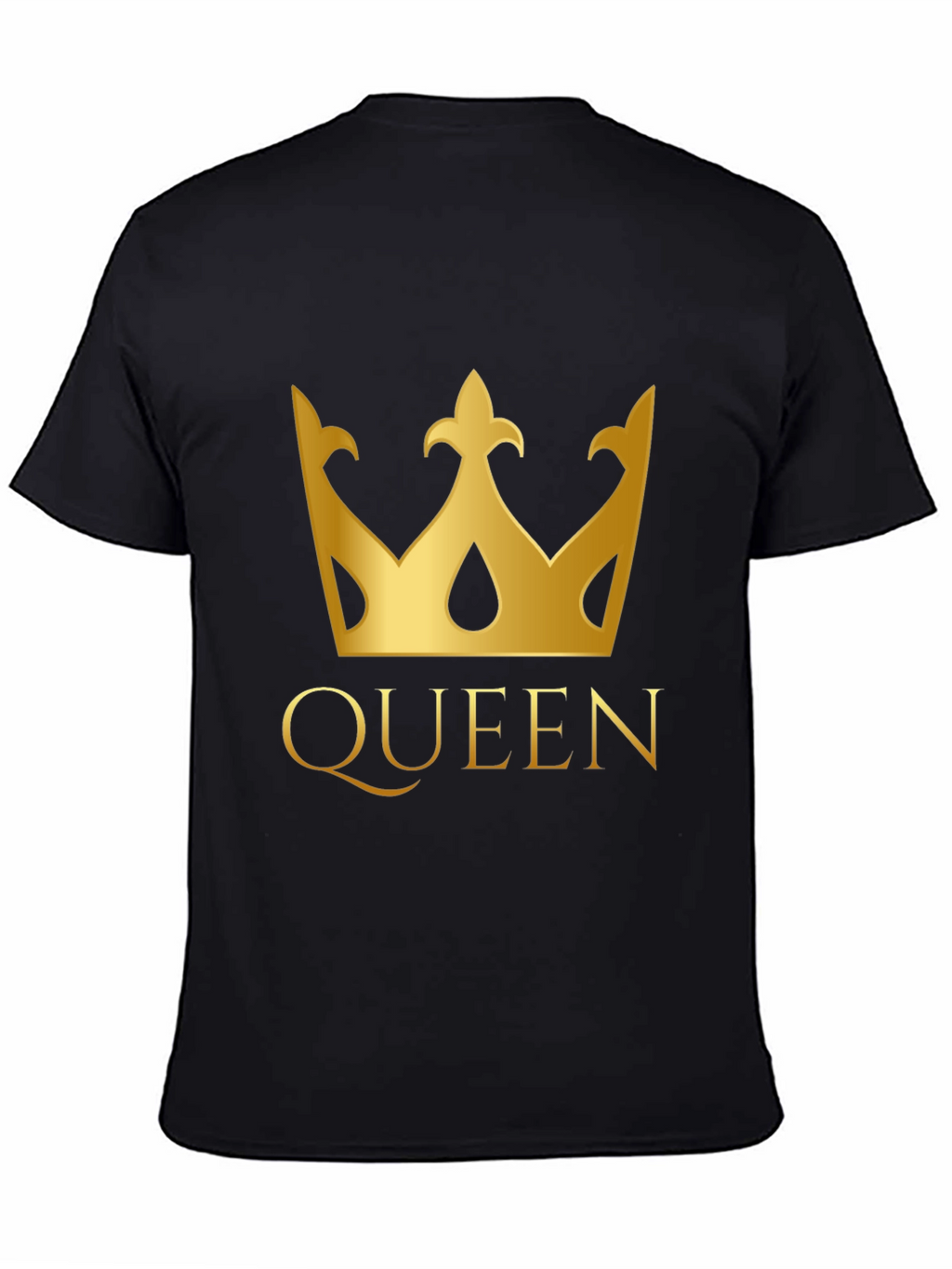 Queen Crown Graphic T-Shirt - Black