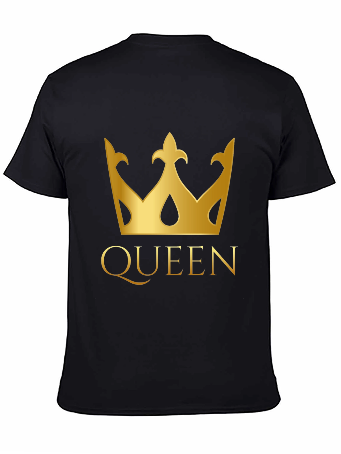 Queen Crown Graphic T-Shirt - Black