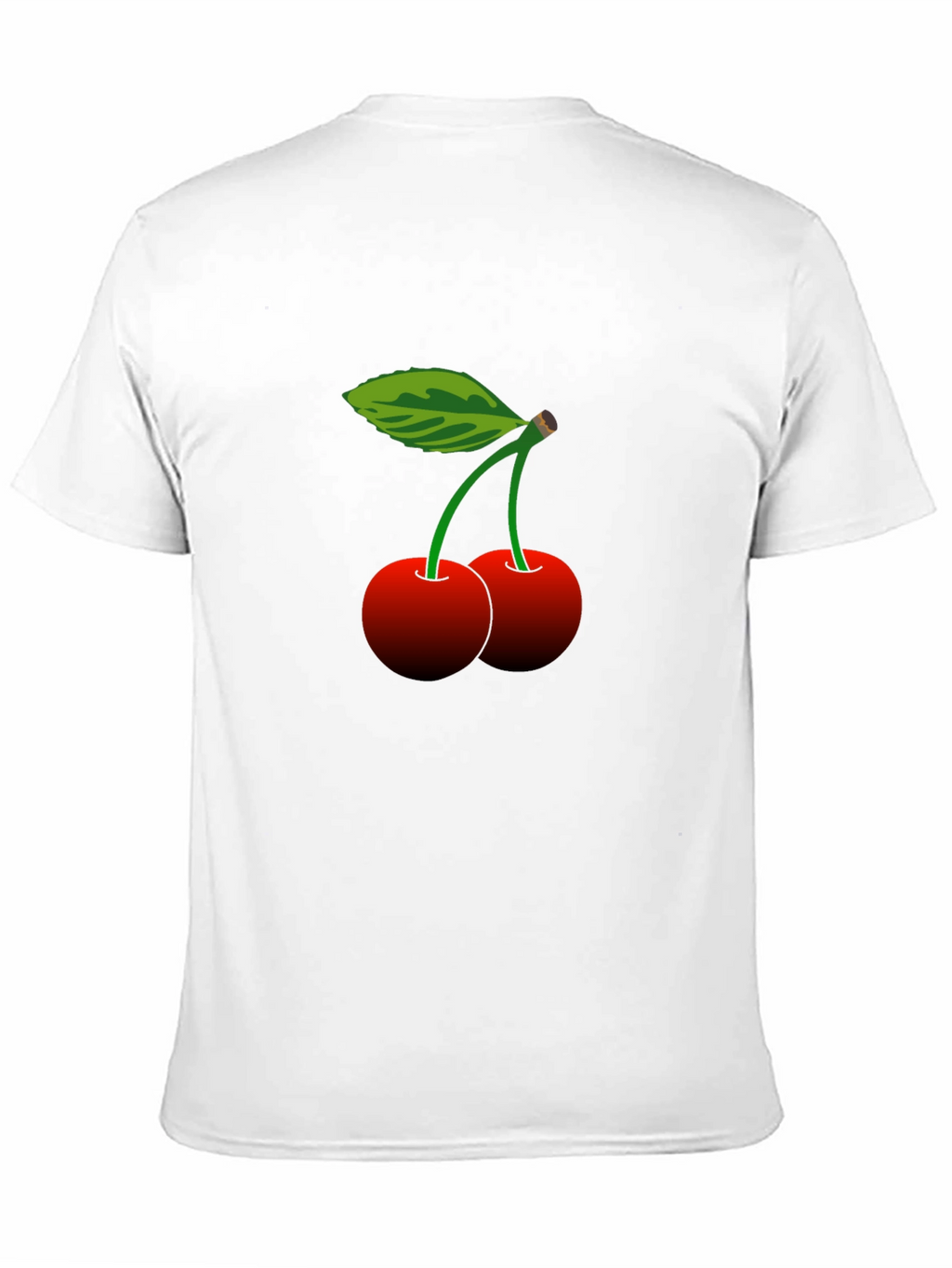 Cherry Print Black T-Shirt - Casual Style