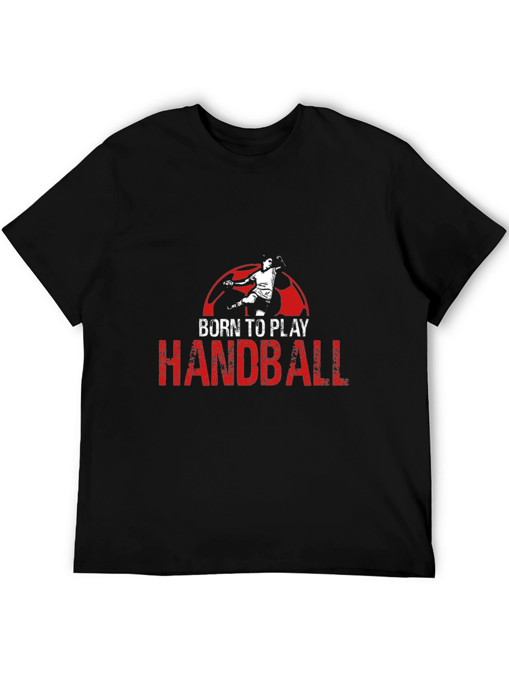 Born to Play Handball Black Graphic T-Shirt