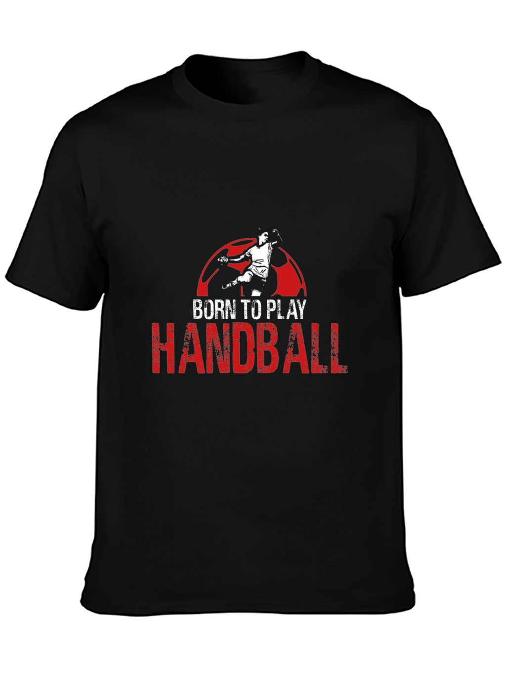 Born to Play Handball Black Graphic T-Shirt