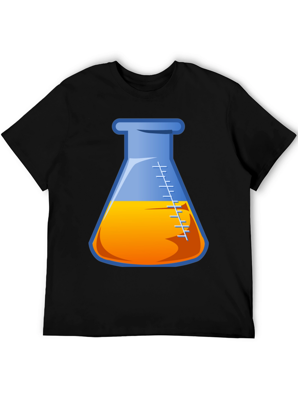 Science Beaker Graphic T-Shirt - Black