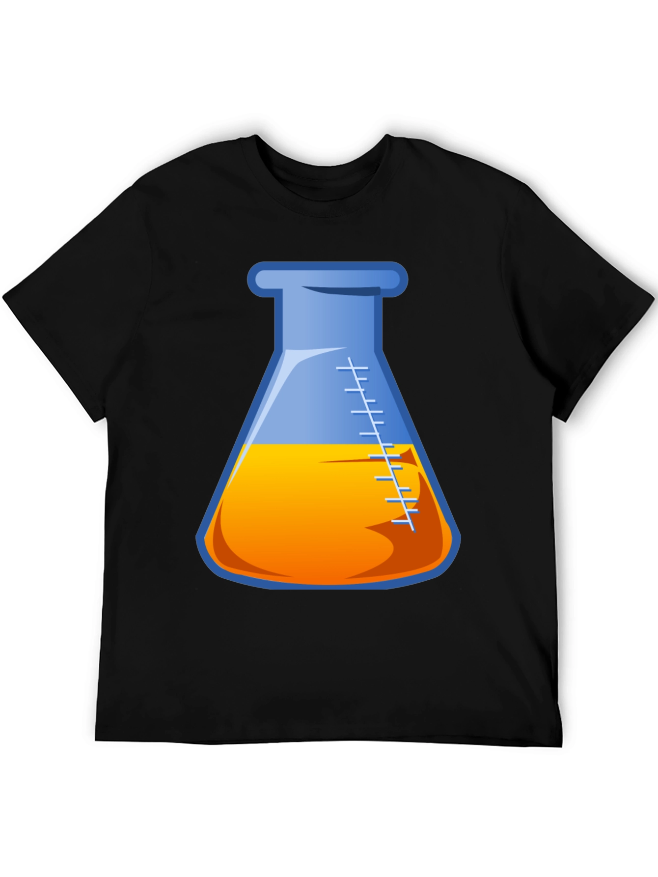 Science Beaker Graphic T-Shirt - Black