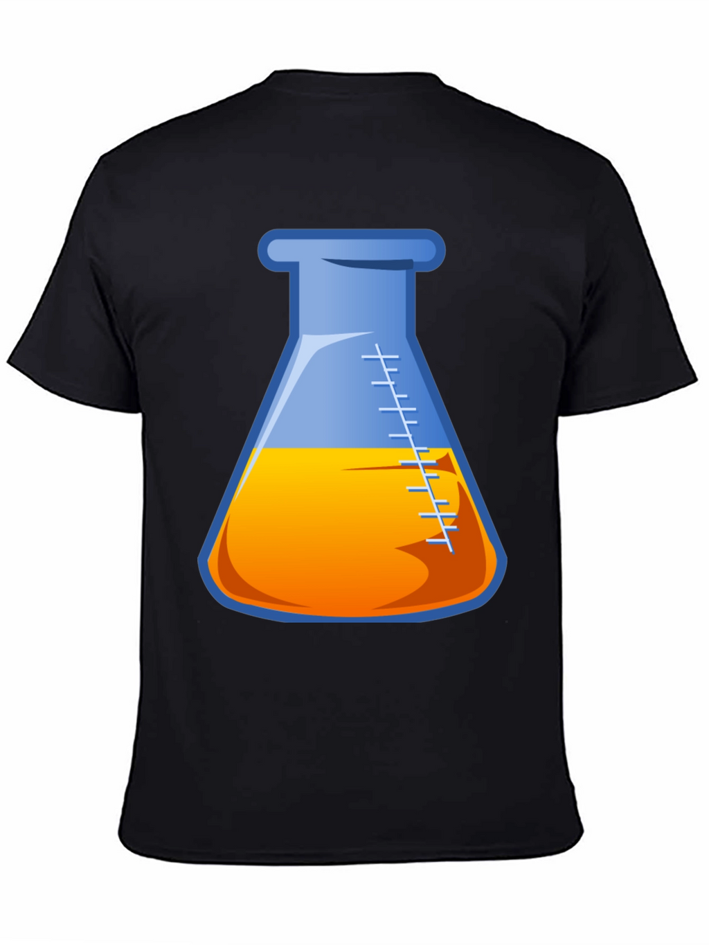 Science Beaker Graphic T-Shirt - Black