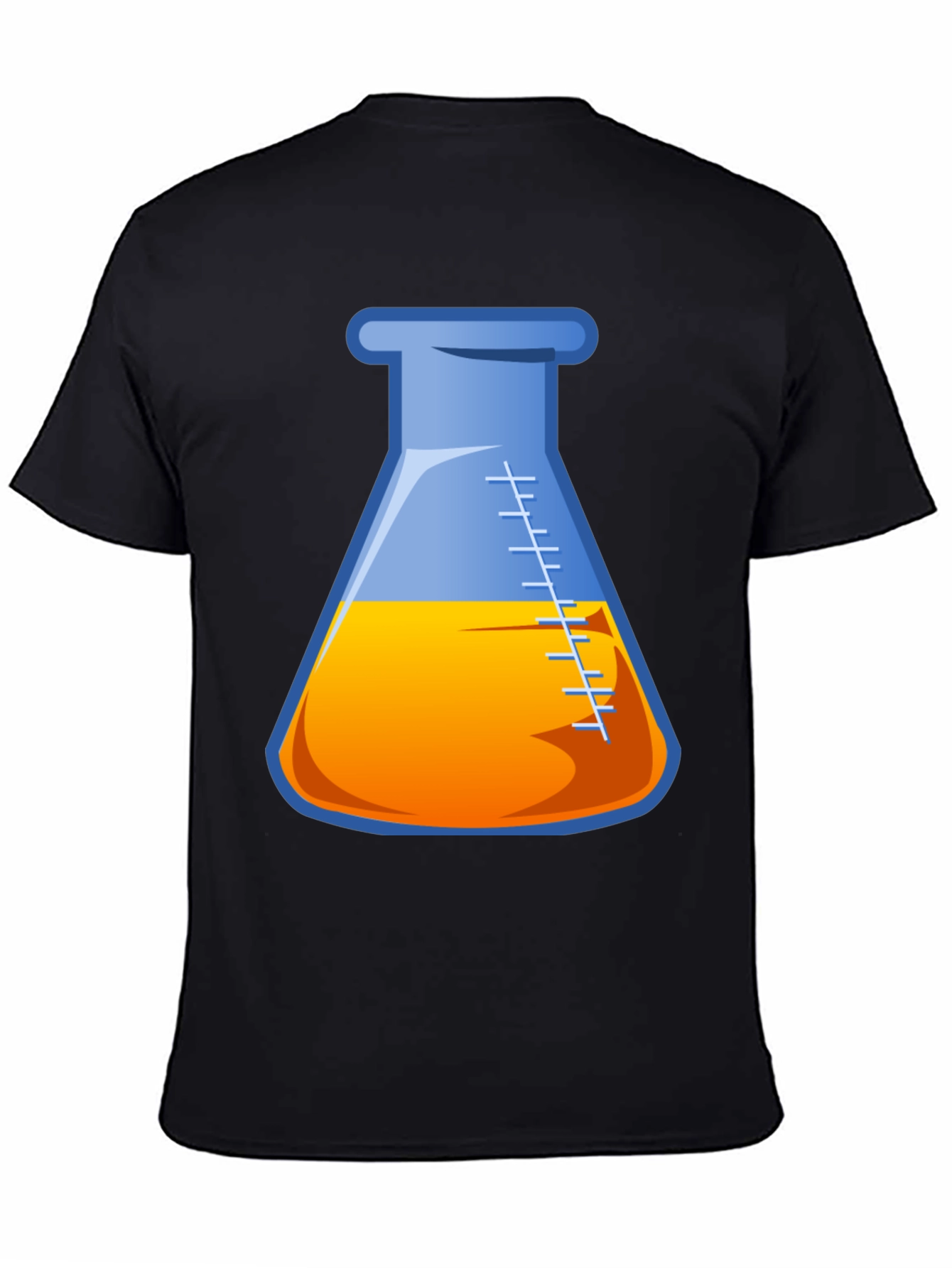Science Beaker Graphic T-Shirt - Black