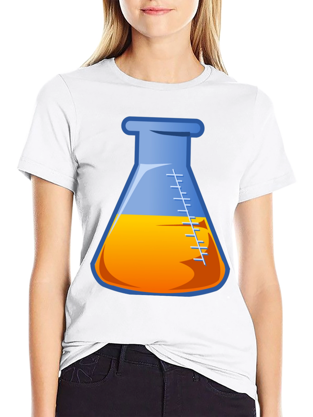 Science Beaker Graphic T-Shirt - Black