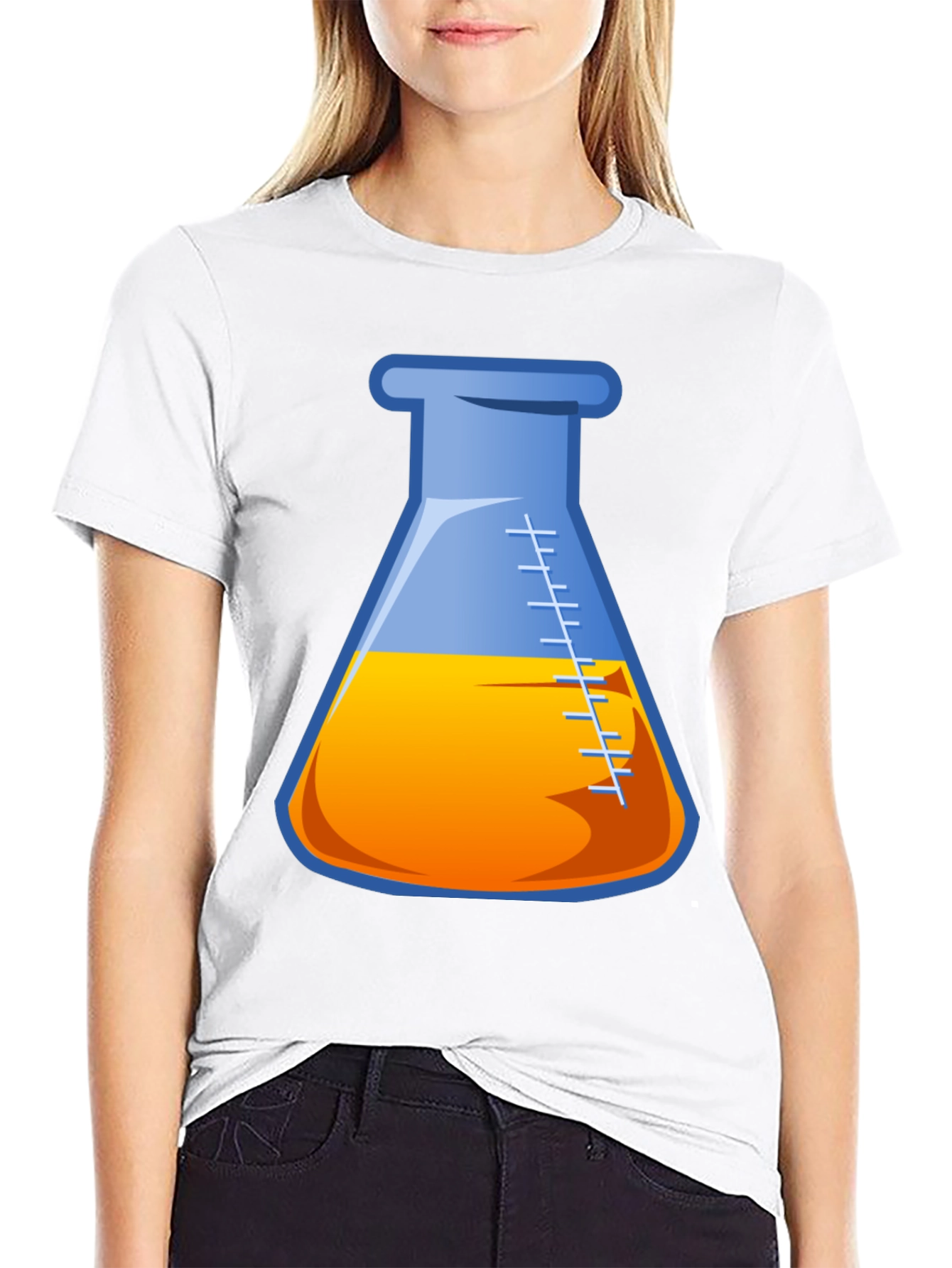 Science Beaker Graphic T-Shirt - Black