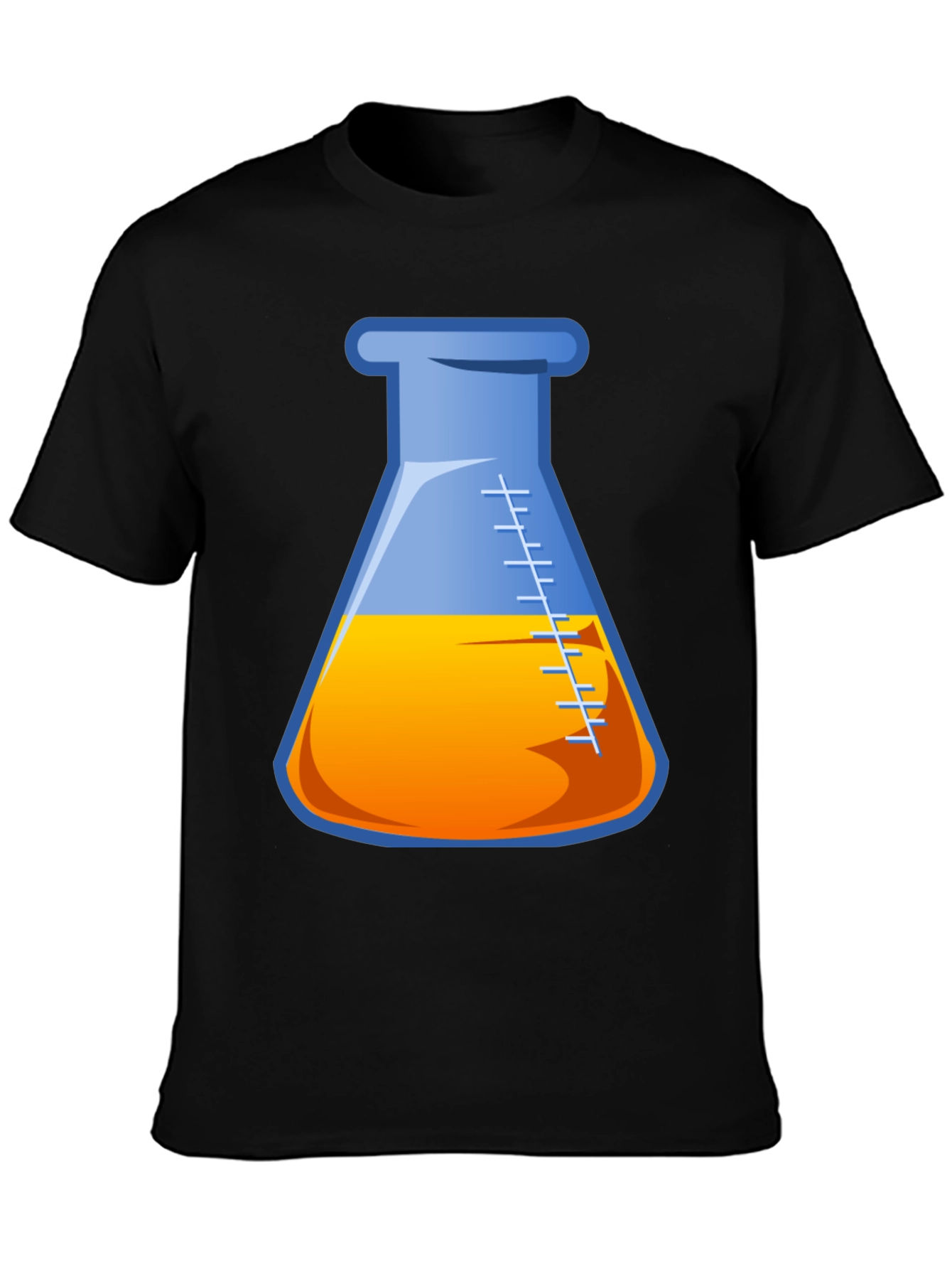 Science Beaker Graphic T-Shirt - Black