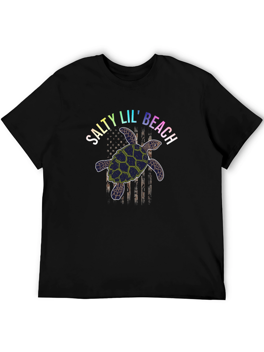 Salty Lil Beach Turtle Graphic T-Shirt