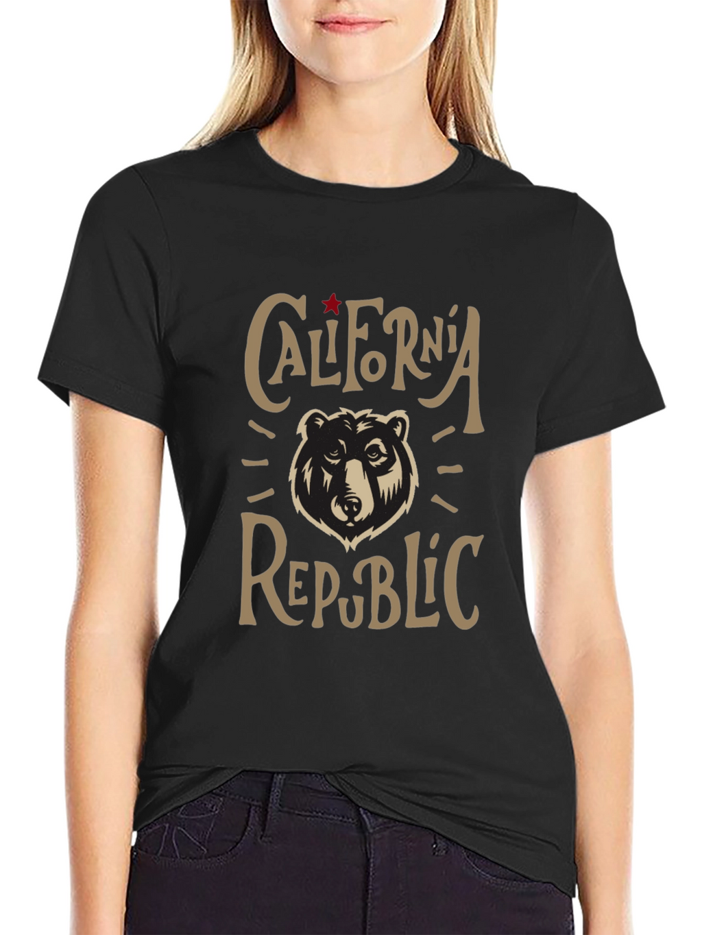California Republic Bear Graphic T-Shirt