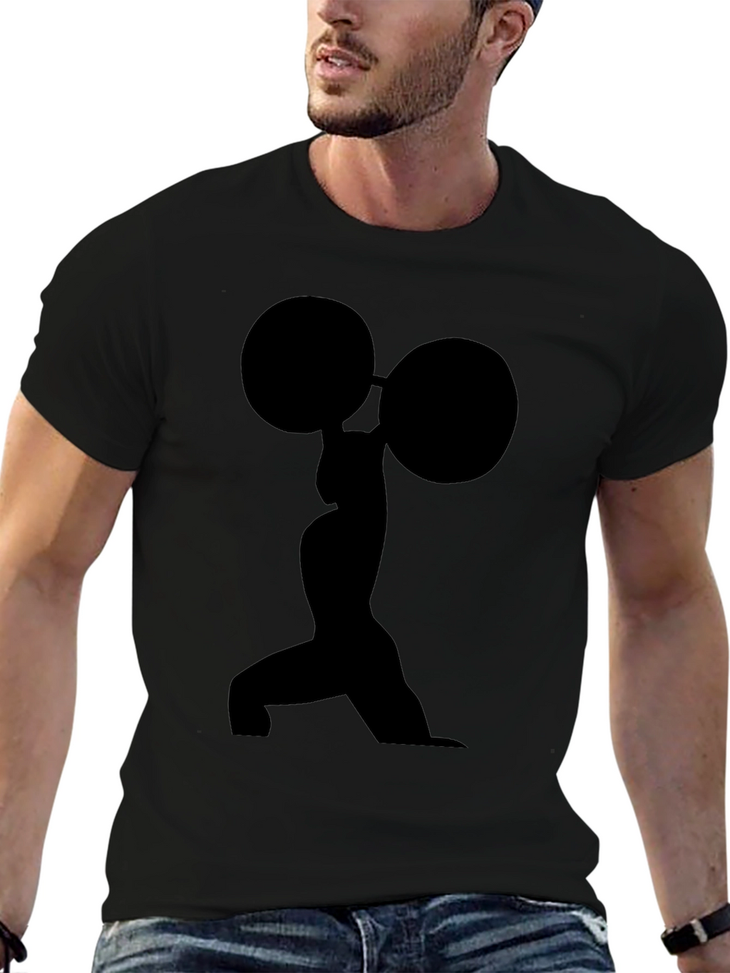 Atlas Silhouette Black T-Shirt