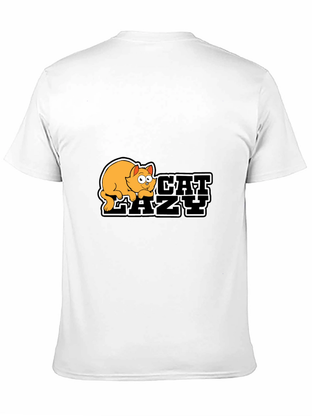 Lazy Cat Graphic Black T-Shirt - Unisex