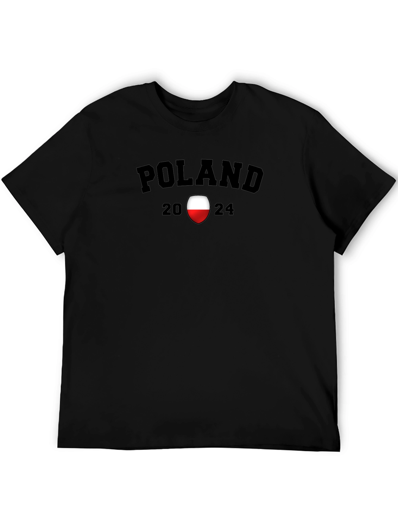 Poland 2024 Graphic T-Shirt - Black