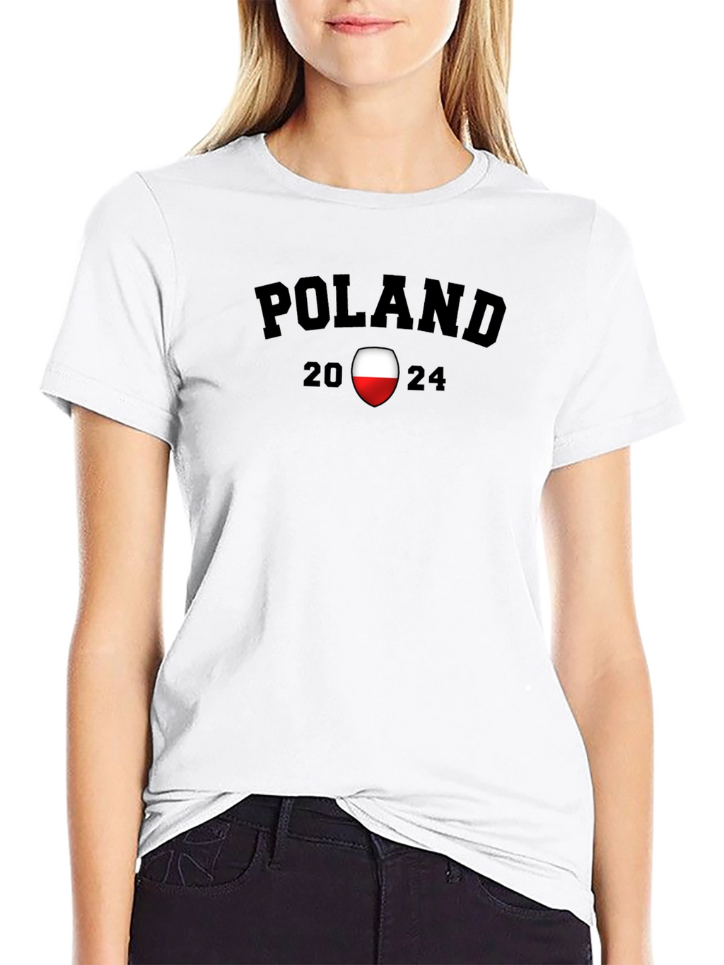 Poland 2024 Graphic T-Shirt - Black
