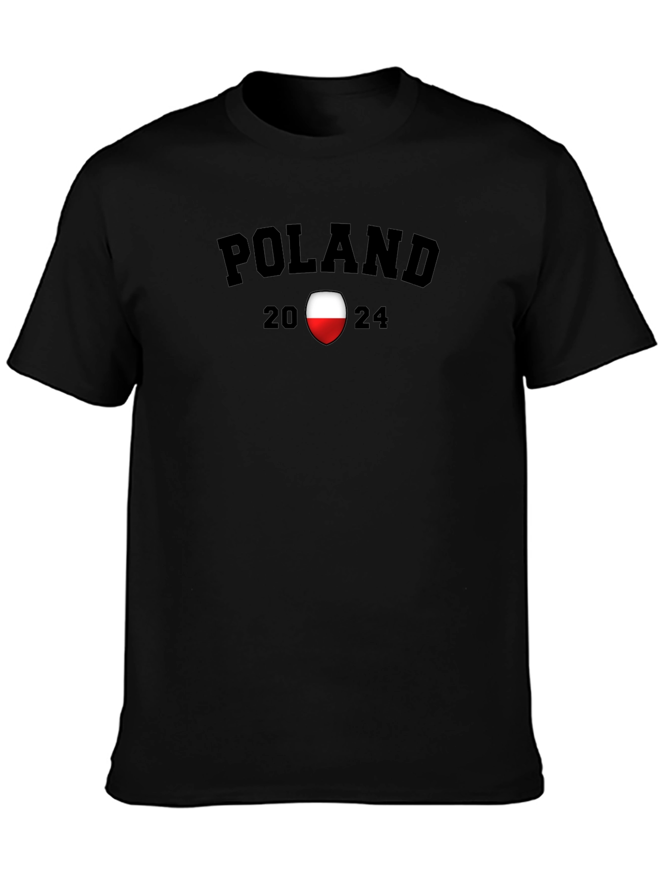 Poland 2024 Graphic T-Shirt - Black