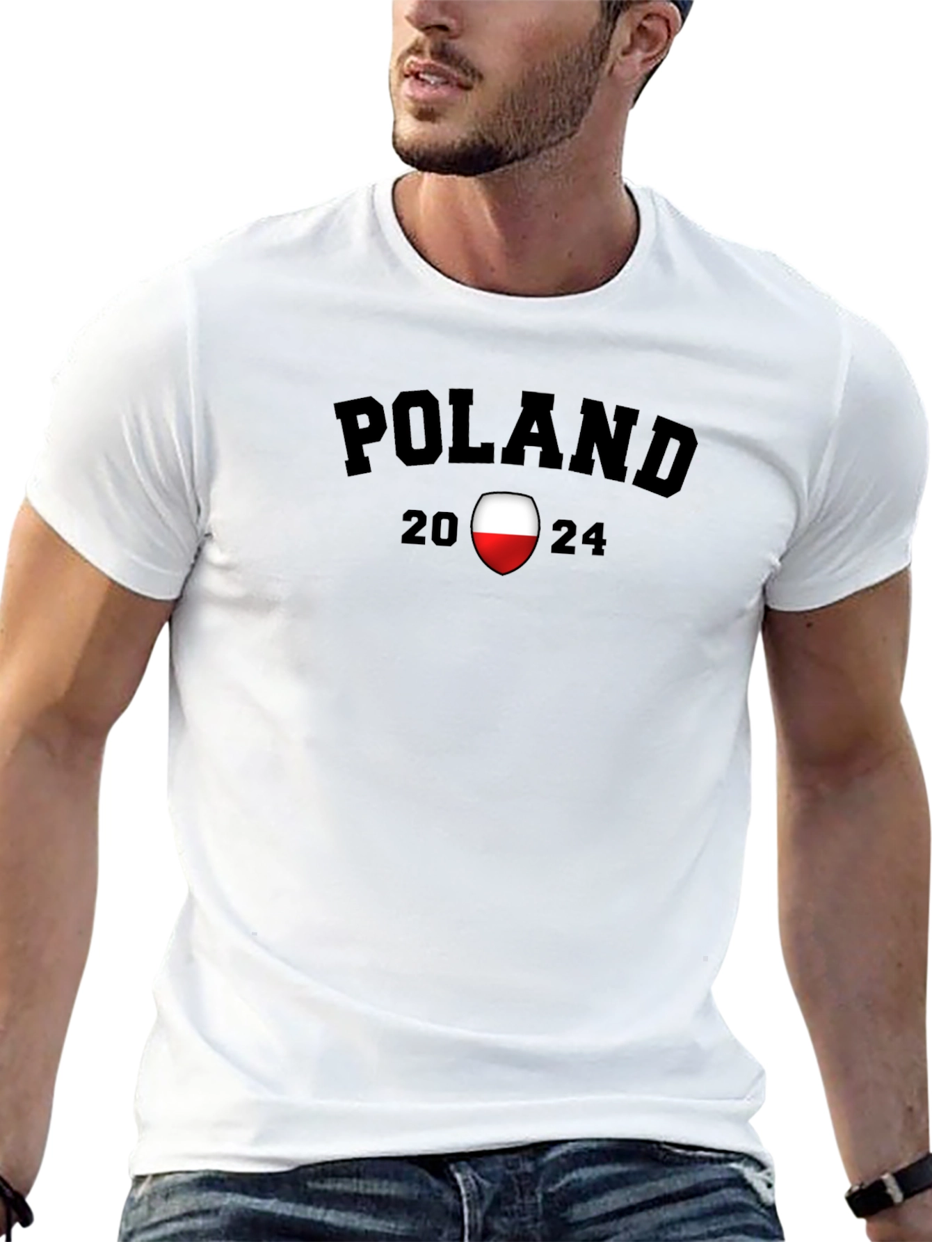 Poland 2024 Graphic T-Shirt - Black