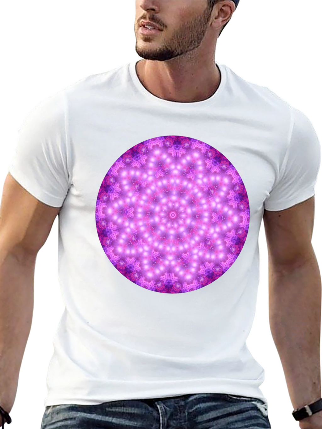 Cosmic Mandala Black T-Shirt