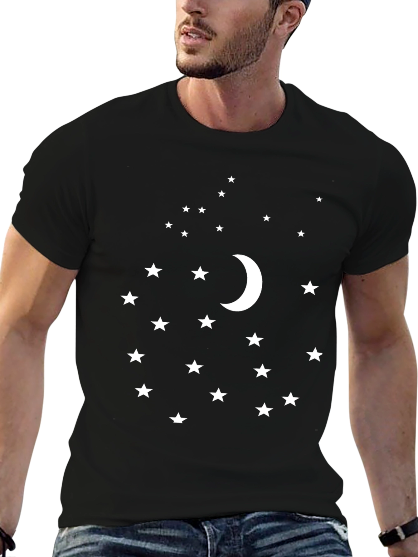 Moon & Stars Black Graphic Tee
