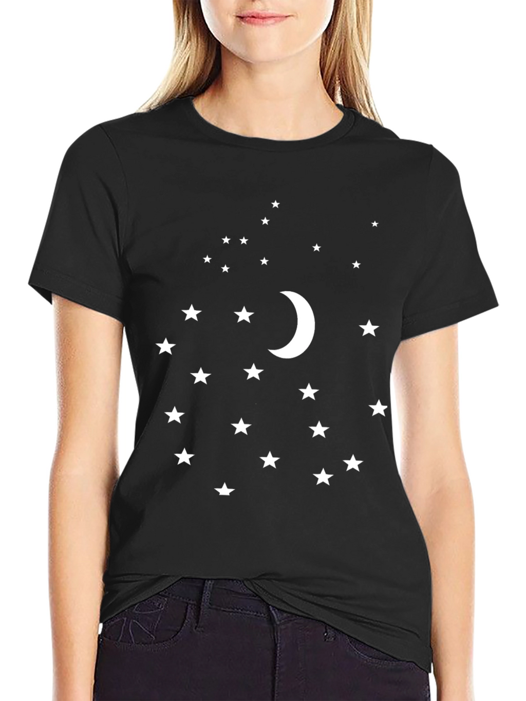 Moon & Stars Black Graphic Tee