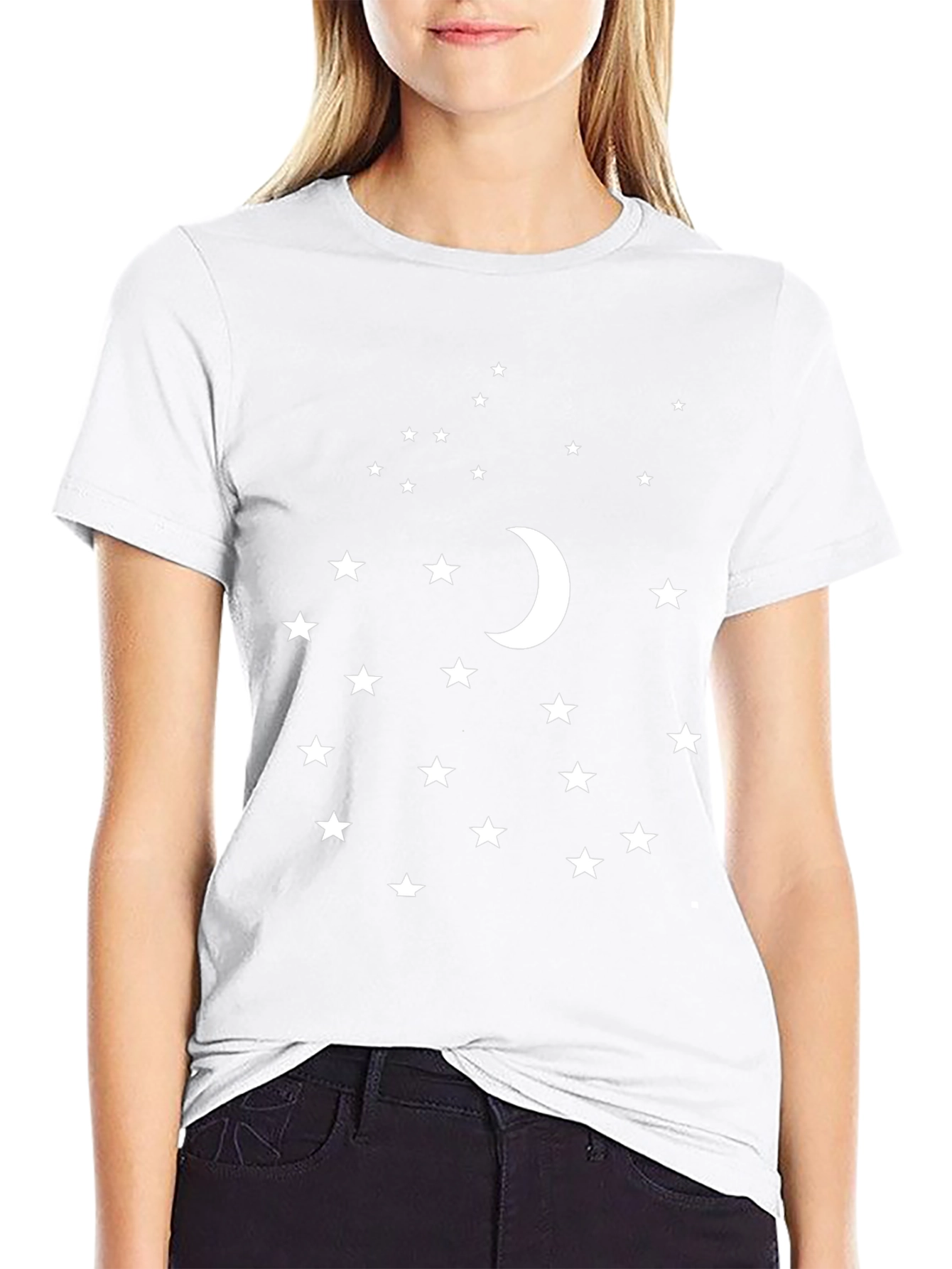 Moon & Stars Black Graphic Tee