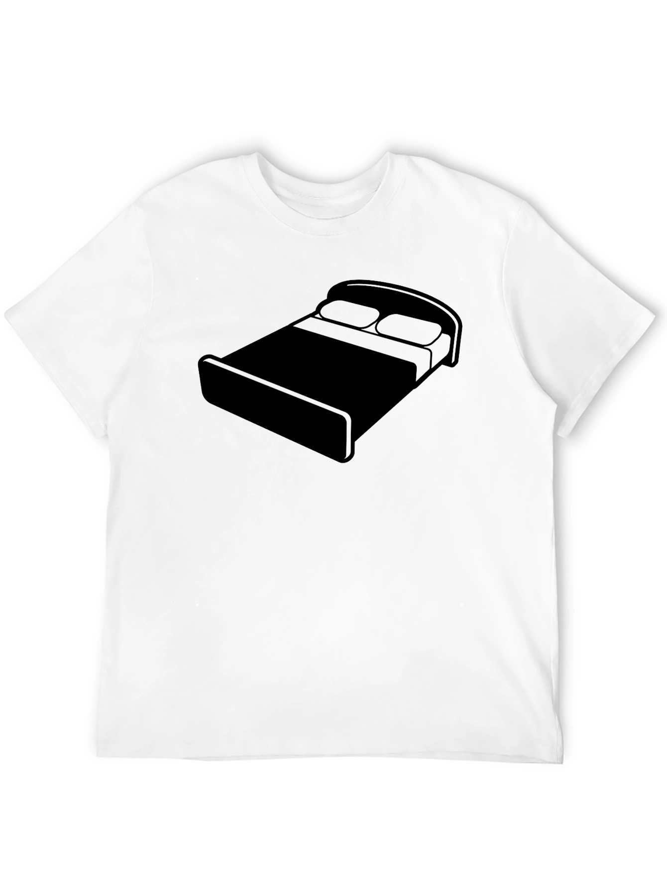 Bed Graphic Black T-Shirt - Relaxed Comfort