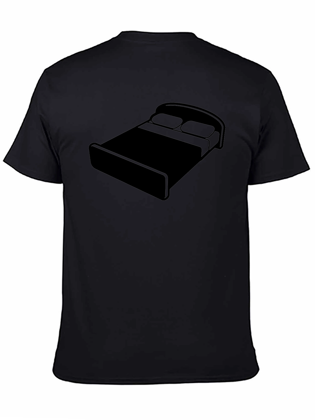Bed Graphic Black T-Shirt - Relaxed Comfort