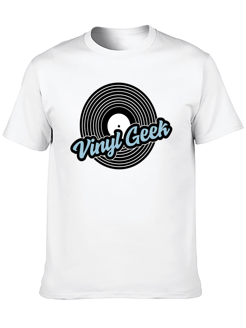 Vinyl Geek Black Graphic T-Shirt