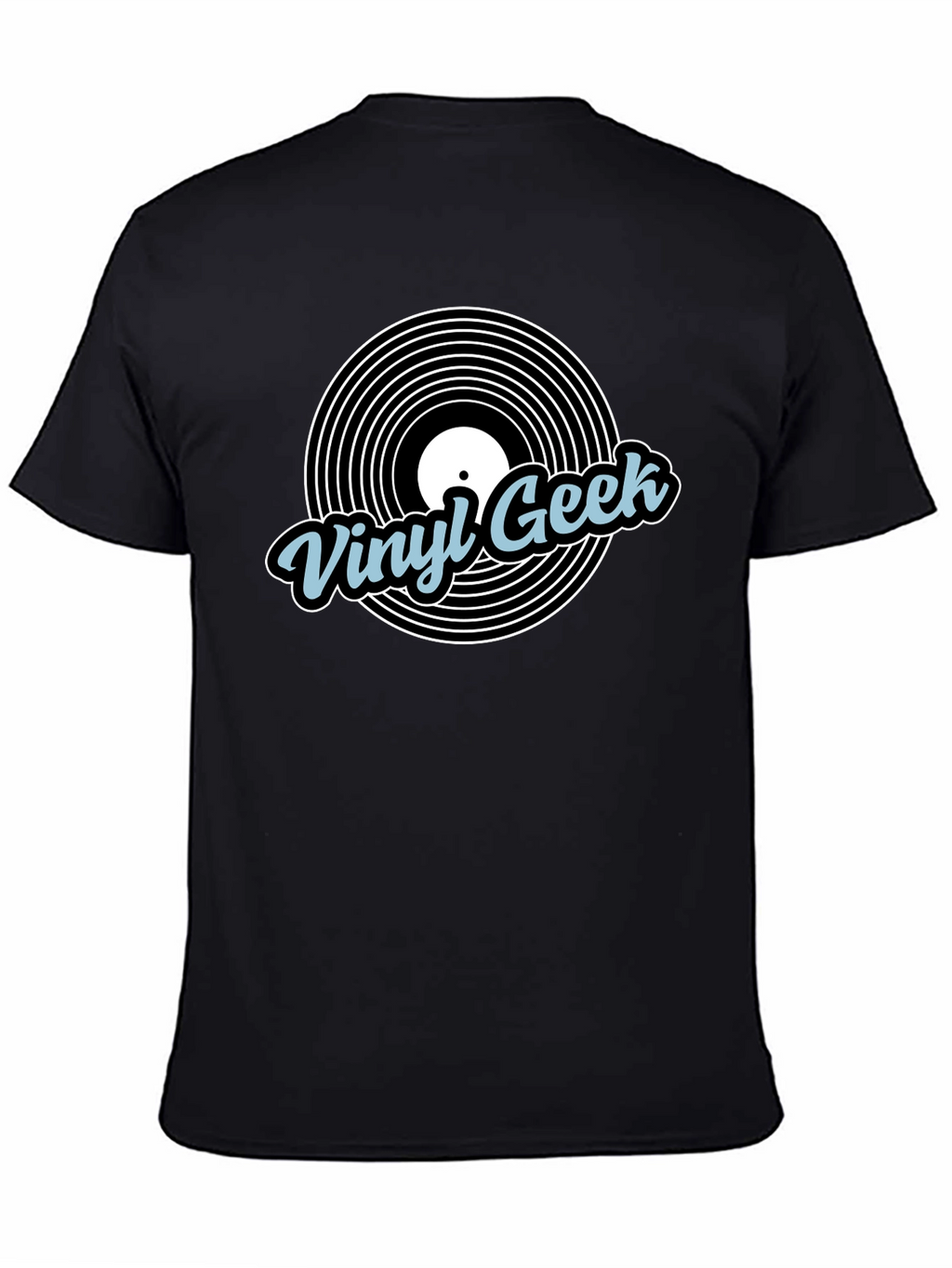 Vinyl Geek Black Graphic T-Shirt