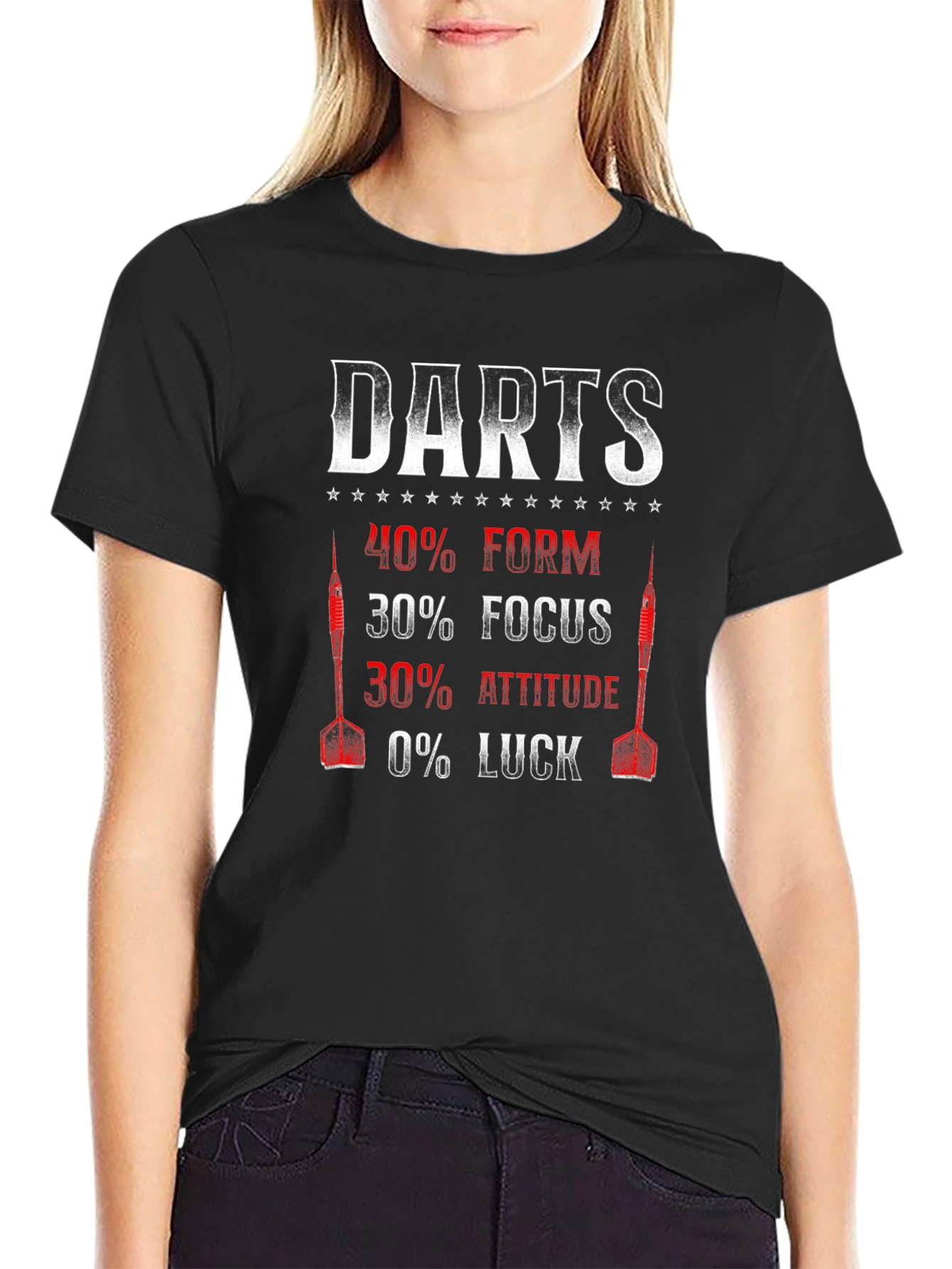 Darts Form Focus Attitude Luck T-Shirt