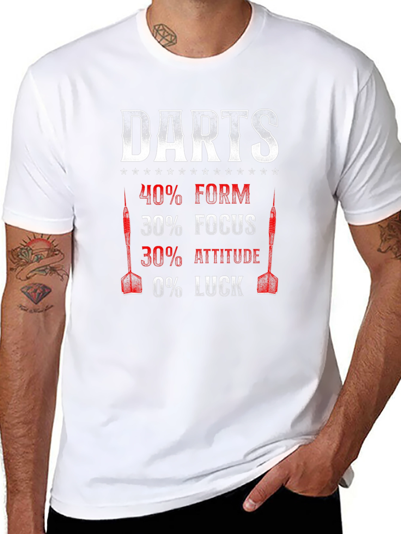 Darts Form Focus Attitude Luck T-Shirt