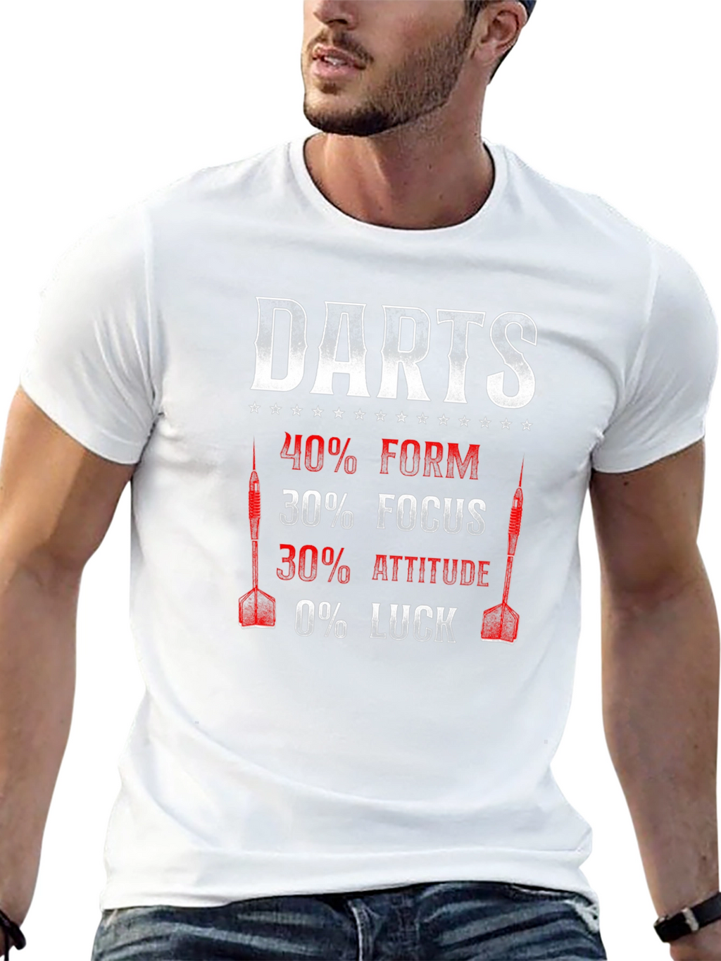 Darts Form Focus Attitude Luck T-Shirt
