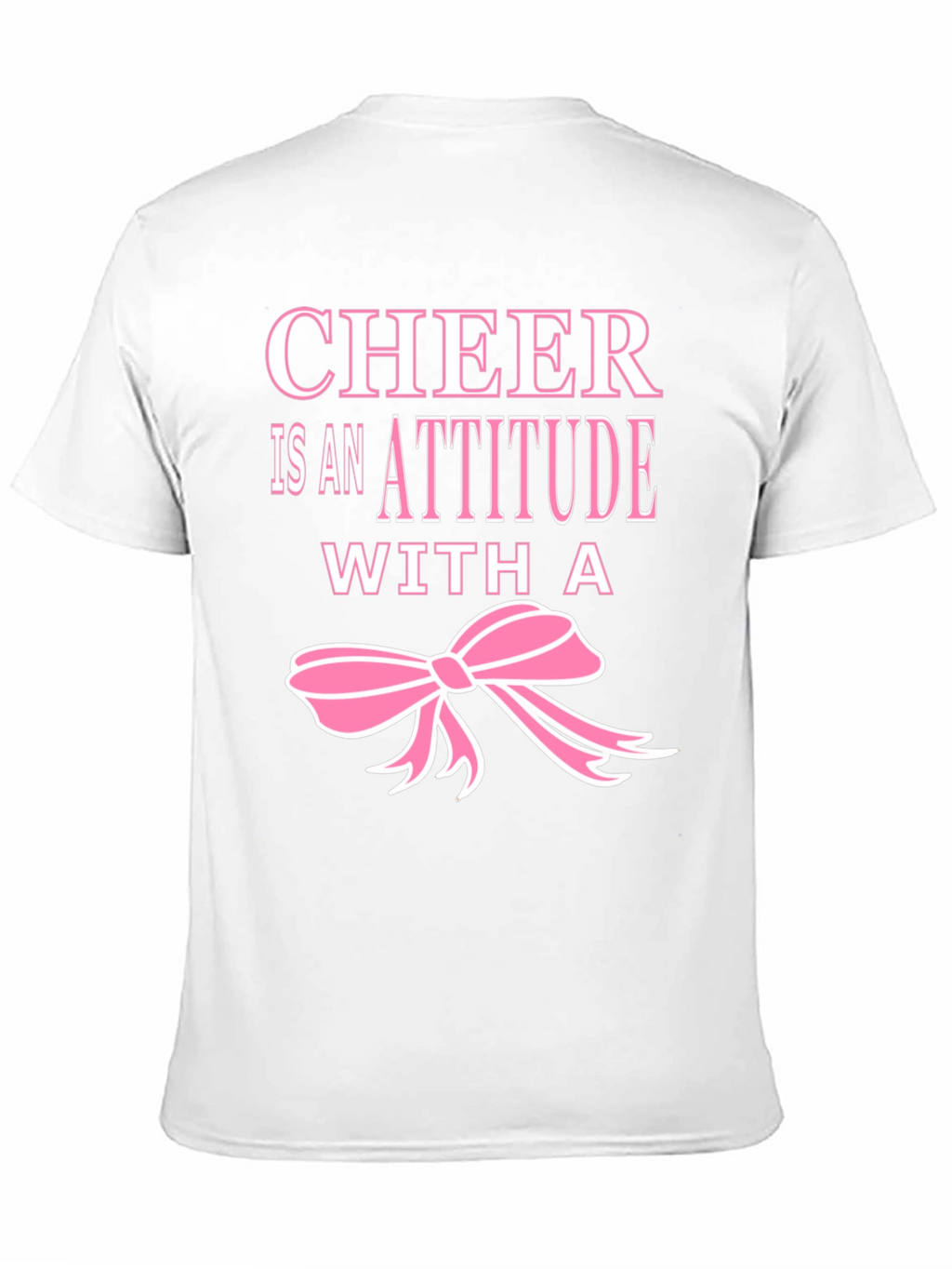 Cheer Attitude T-Shirt - Pink Ribbon Black Tee