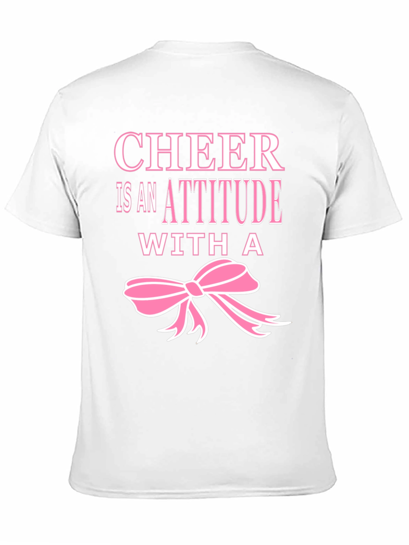 Cheer Attitude T-Shirt - Pink Ribbon Black Tee