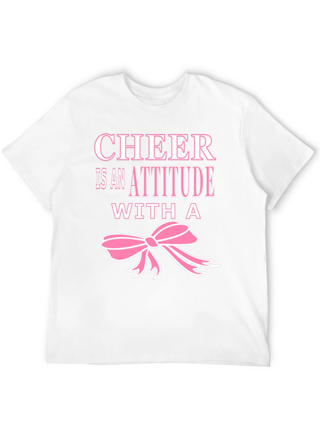 Cheer Attitude T-Shirt - Pink Ribbon Black Tee