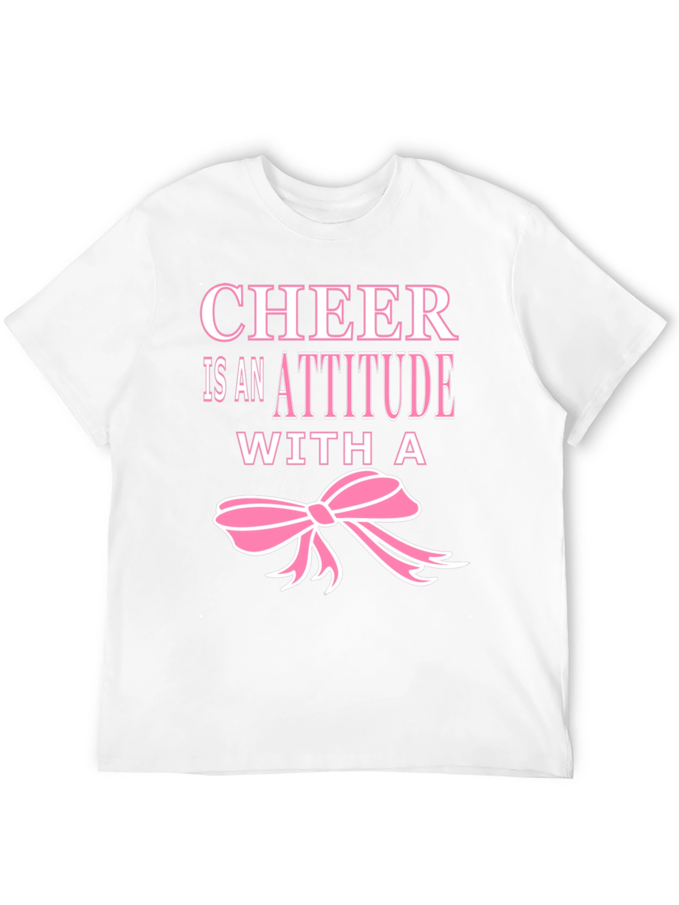 Cheer Attitude T-Shirt - Pink Ribbon Black Tee