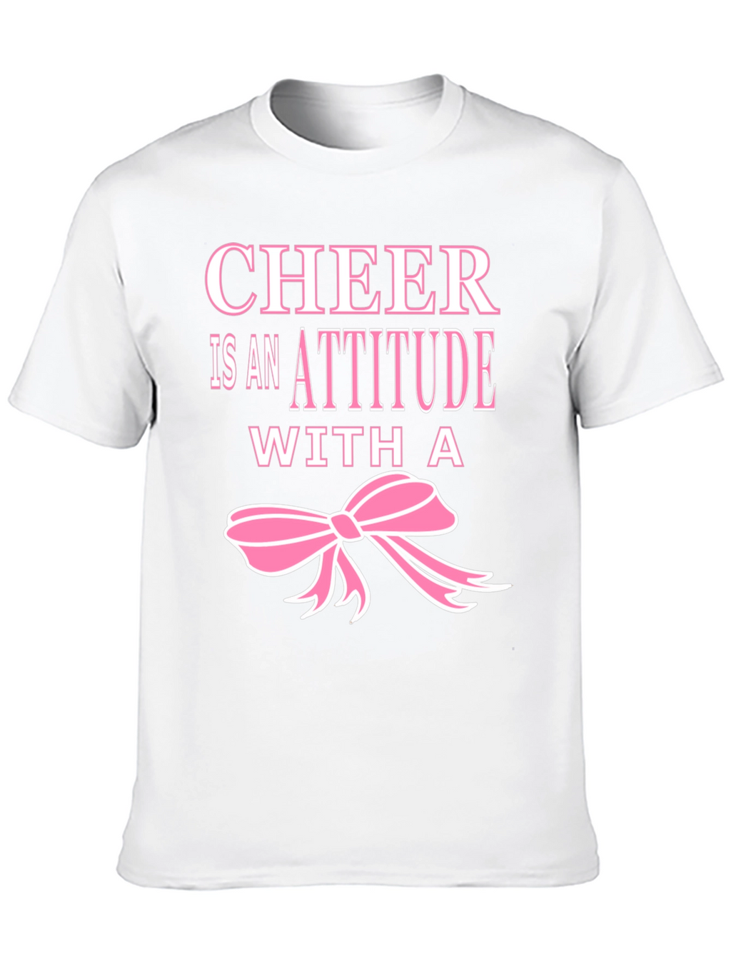 Cheer Attitude T-Shirt - Pink Ribbon Black Tee