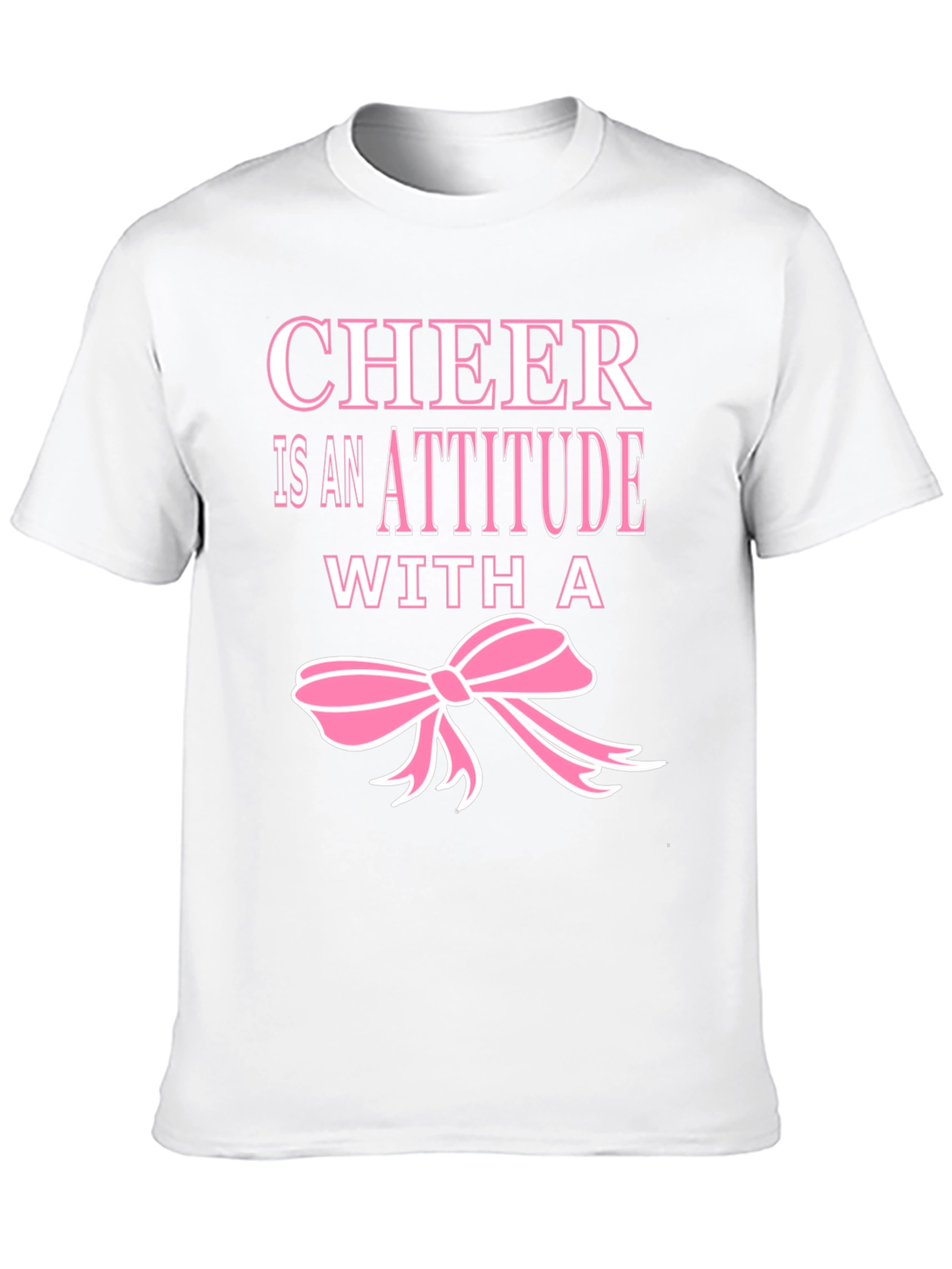 Cheer Attitude T-Shirt - Pink Ribbon Black Tee